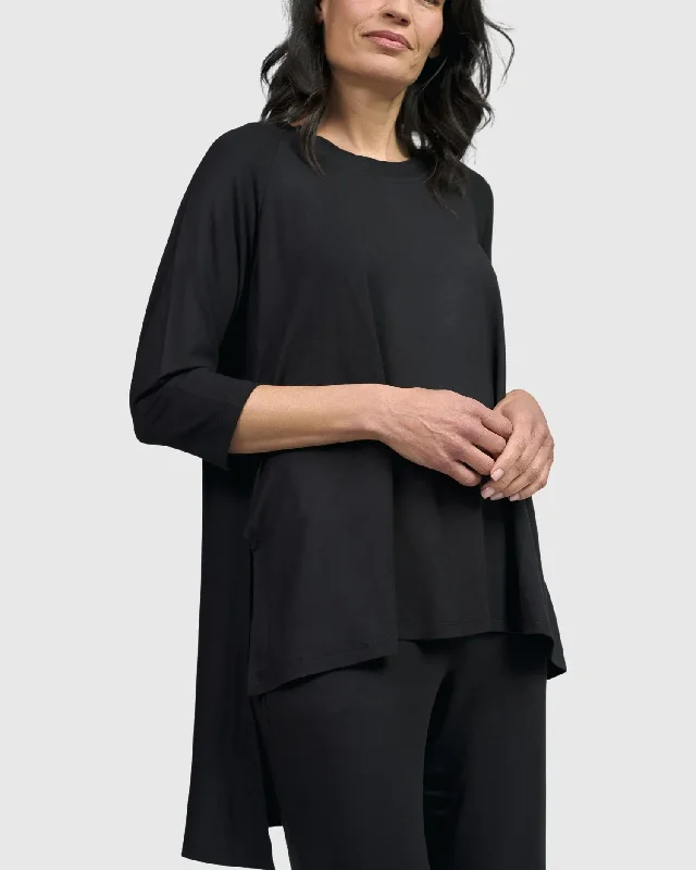 Essential Hi-Lo Top, Black