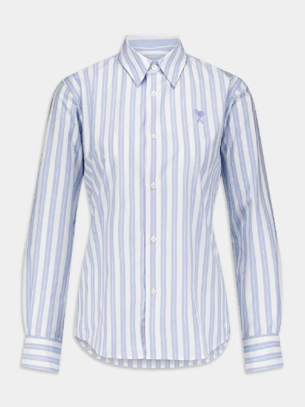 Long-Sleeve Striped Cotton Shirt