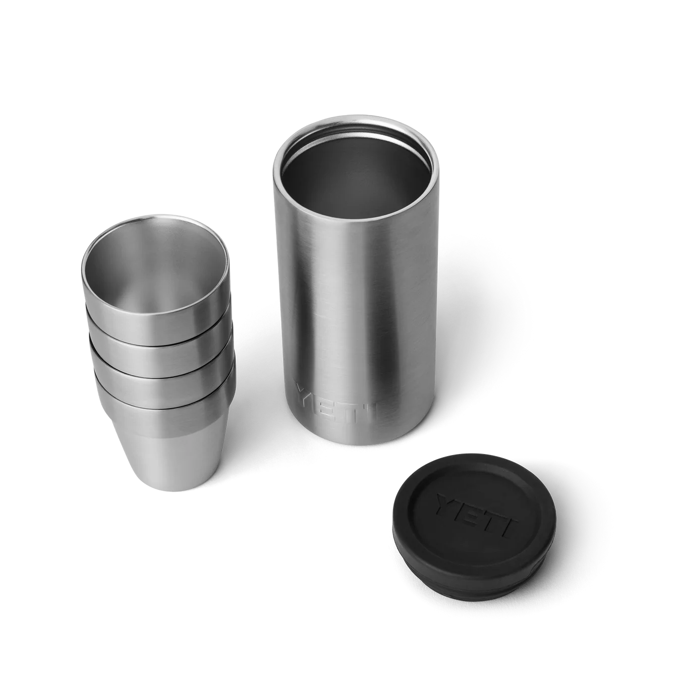 Yeti shot glasses & steel carrying case - Stainless steel