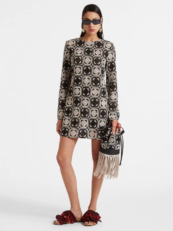 Mini Supreme Swing Jacquard Dress