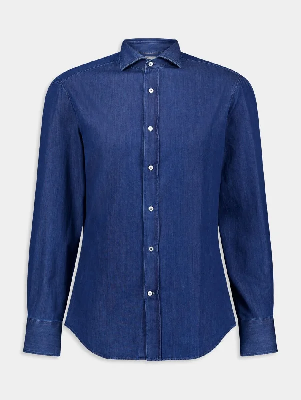 Long-Sleeve Denim Shirt