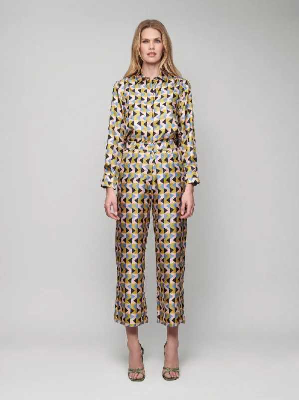 Sonia Printed Silk Trousers