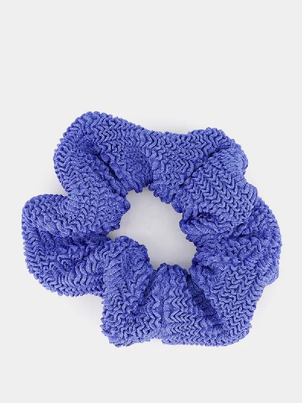 Metallic Denim Scrunchie