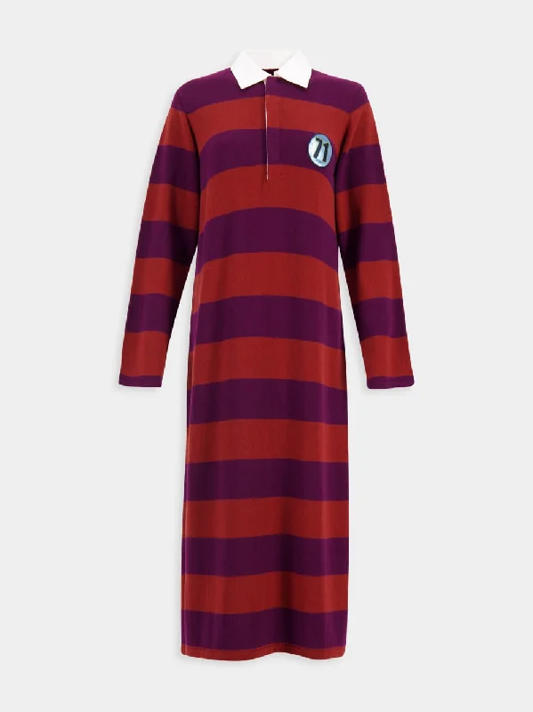 Sulfur Stripped Cashmere Polo Dress