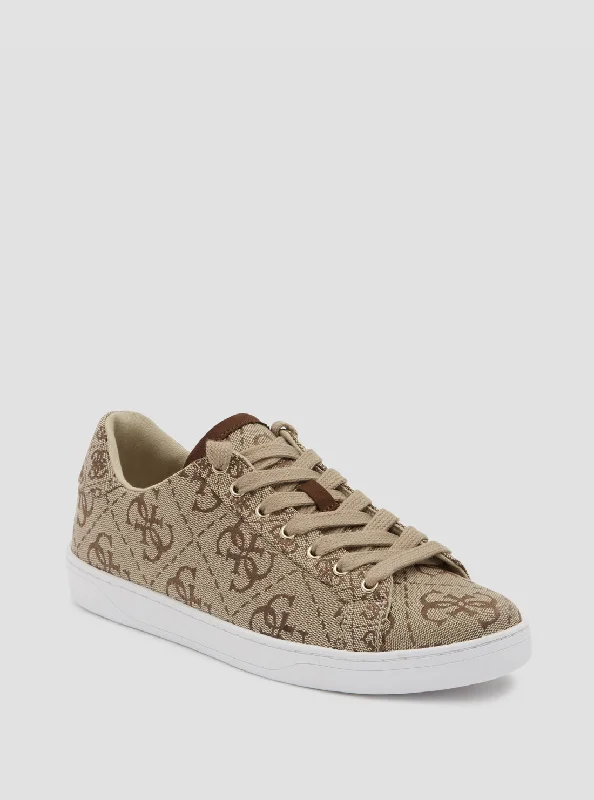 Brown Logo Rosalia Low Top Sneakers