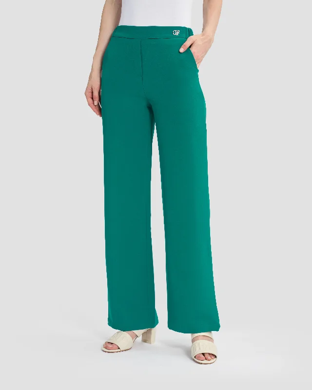 Monogram Embellished Flared Trousers