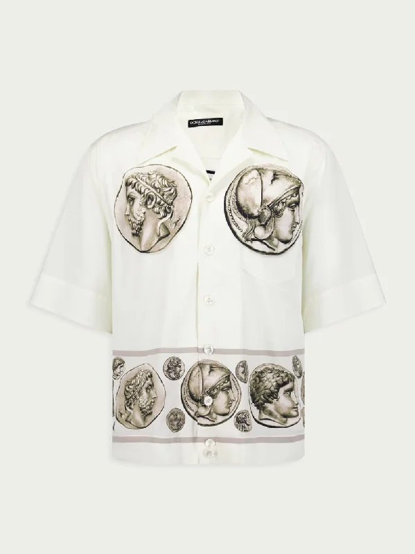 Coin-Print Cotton Shirt