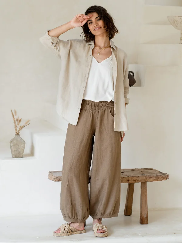 Sadhu French Linen Pants Cinnamon