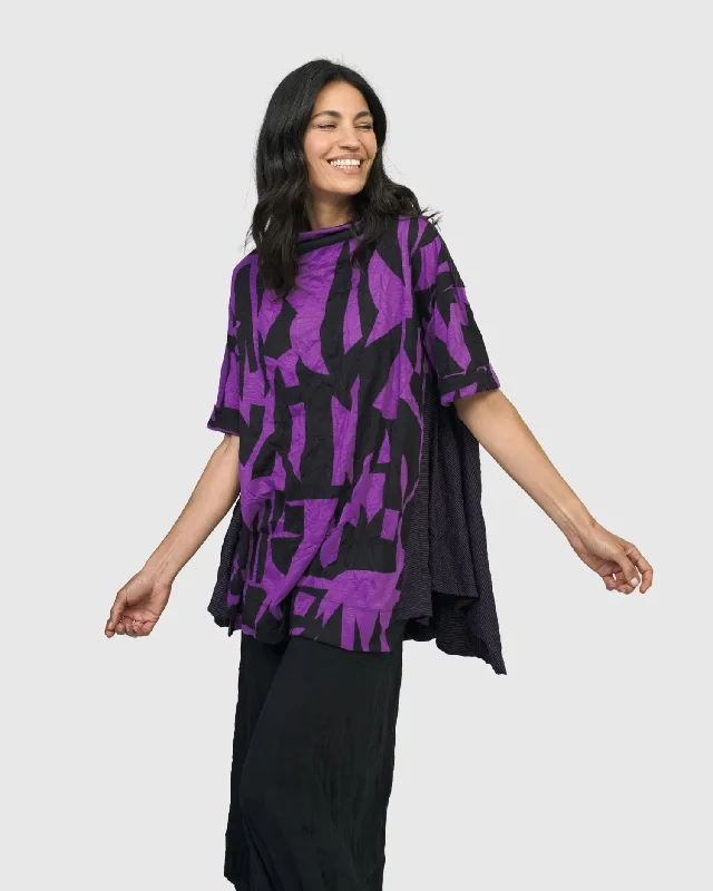 Fractal Trapeze Top, Violet