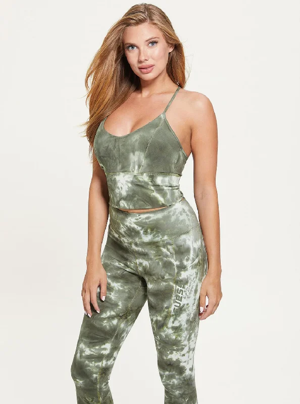 Green Tie Dye Eudora Active Top