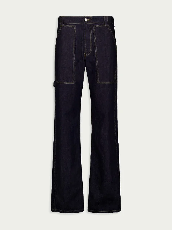 Mid-Rise Straight Jeans