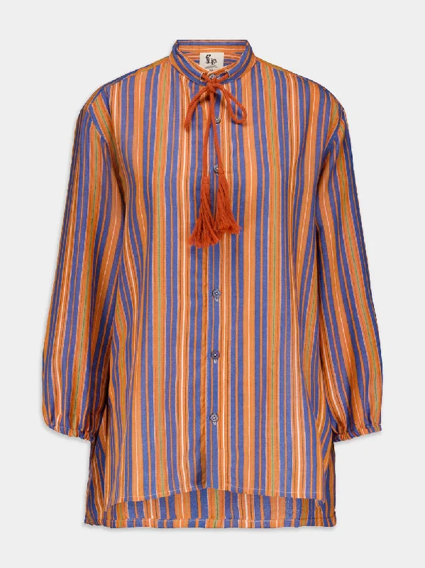 x Marrakshi Life Striped Oversized Blouse