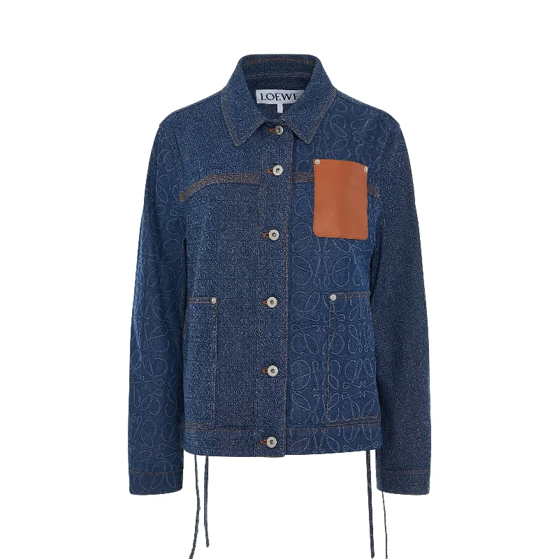 Anagram Workwear Denim Jacket in Indigo Blue