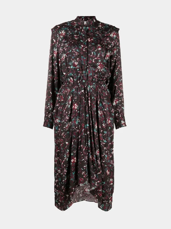 Okeleya Floral Midi Dress