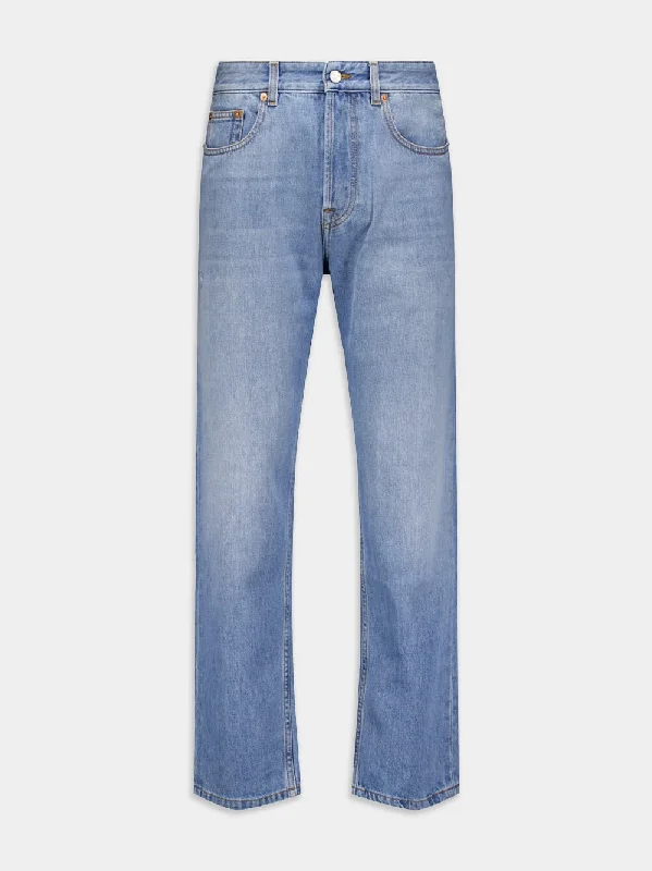 Vlogo Signature Straight-Cut Jeans