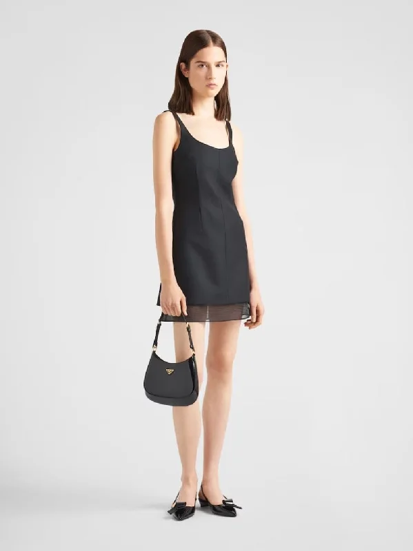 Black Wool Mini-Dress