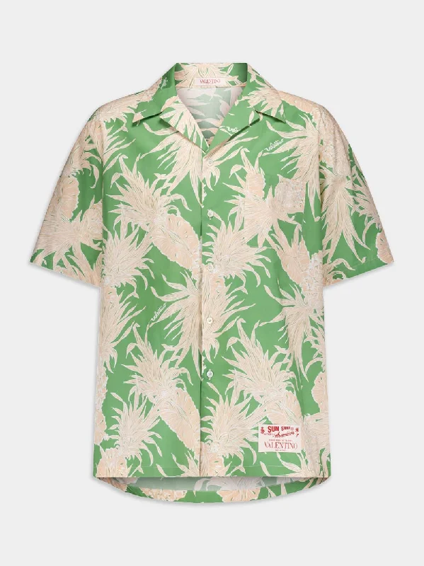 Bowling Shirt W/ Pineapple Print