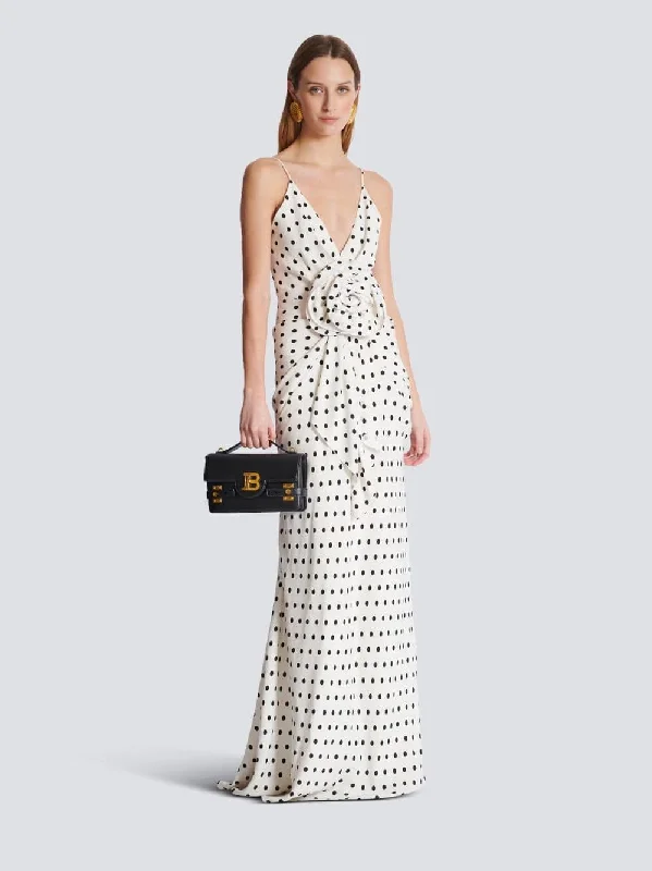 Polka Dots Printed Maxi Dress