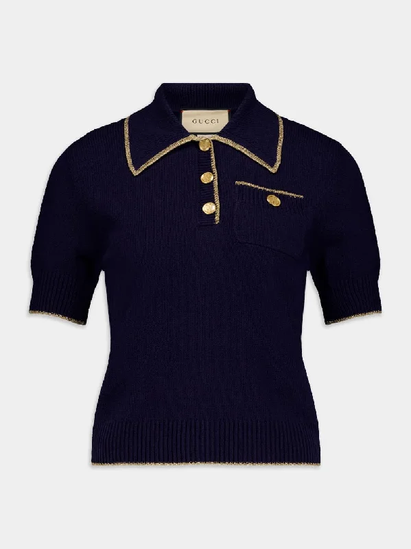 Knitted Cotton Polo Shirt