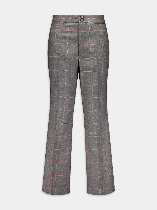 Plaid Wool Trousers