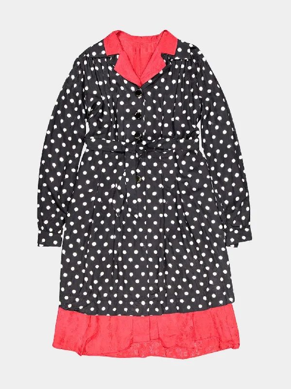 Spray Dots Reversible Coat Dress