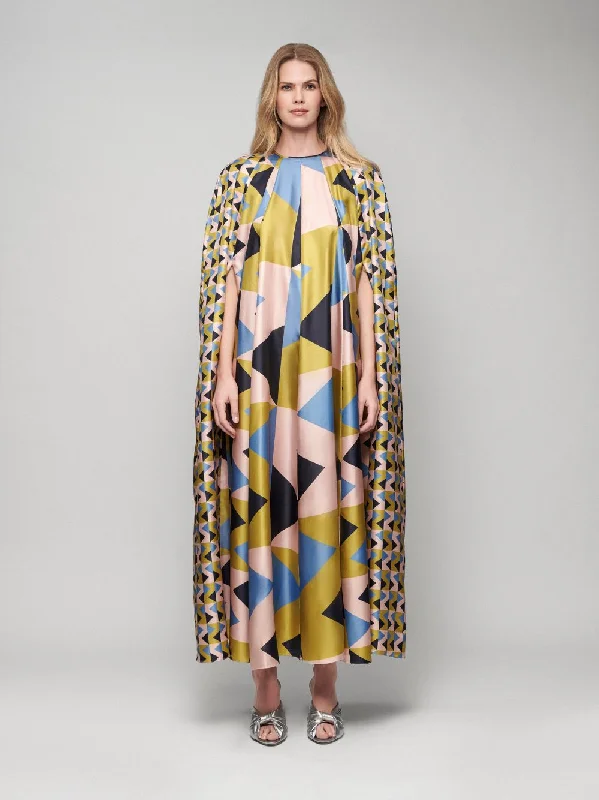 Hades Printed Silk Maxi Dress