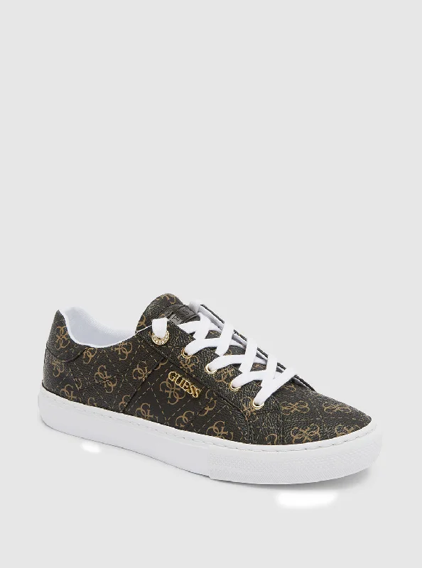 Brown Logo Loven Low-Top Sneakers