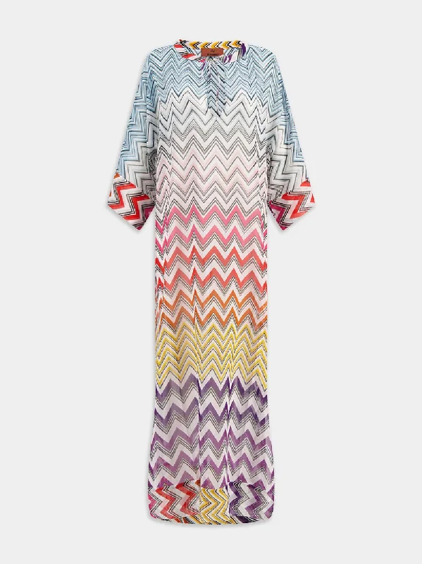 Zigzag-Weave Maxi Dress