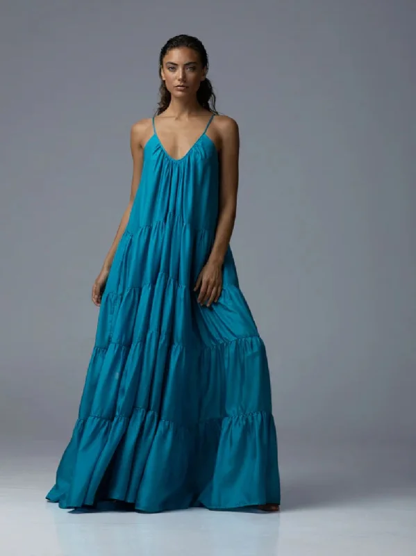 Medusa Blue Maxi Dress