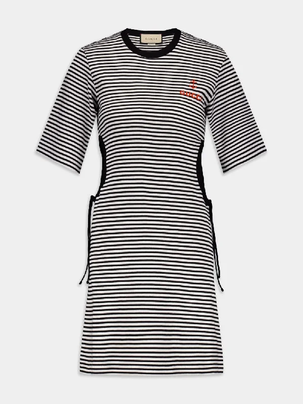 Stripe-Print T-Shirt Dress