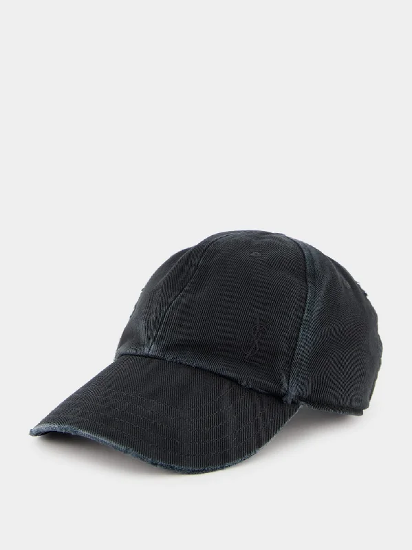 Cassandre Washed Black Denim Cap