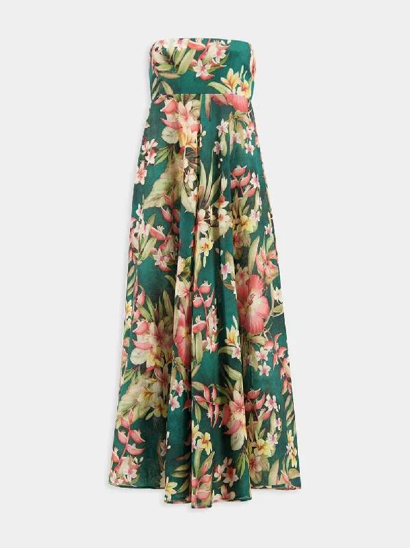 Tropical Floral Maxi Dress