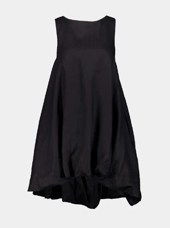 Ibiza Black Linen Dress