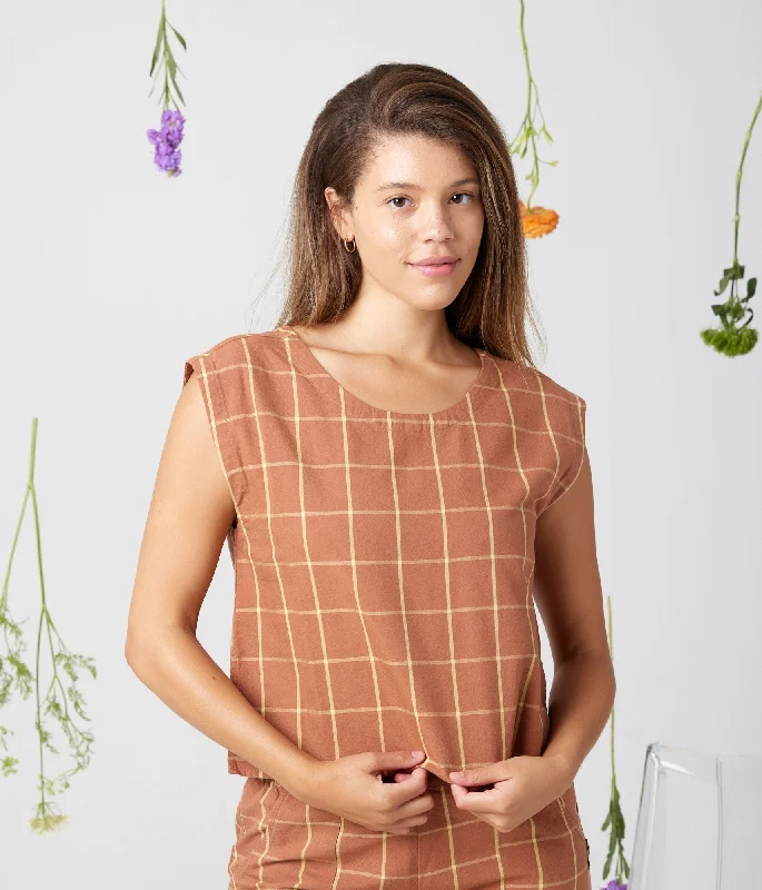 Xyla Tank Top - Walnut Plaid