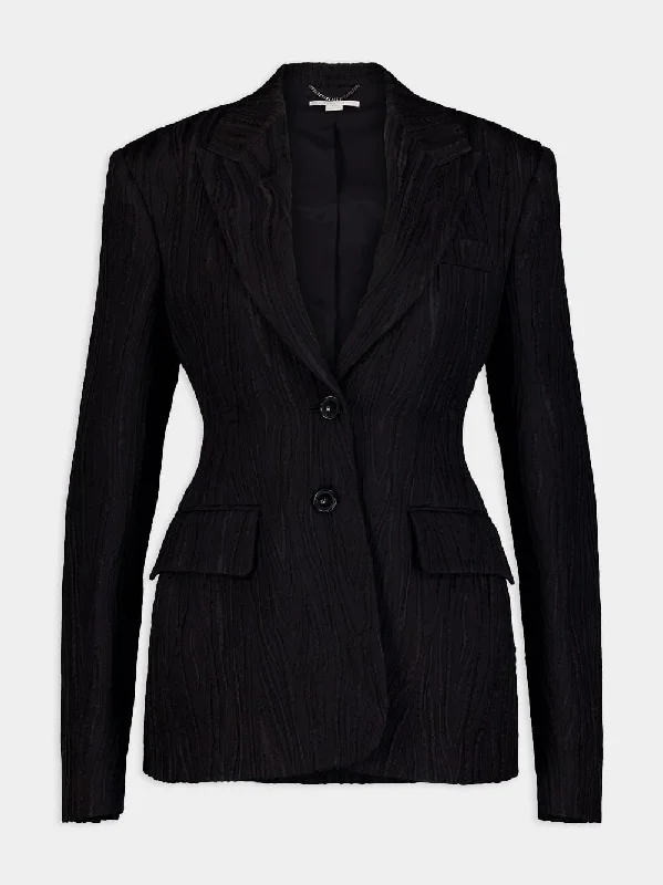 Jacquard Single-Breasted Blazer