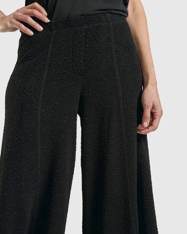 Jacquard Punto Pants, Black