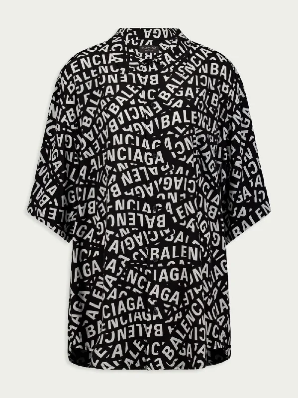 All-Over Logo Printed Buttoned Shirt