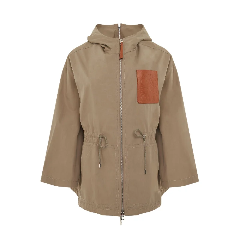 Hooded Jacket in Sandstone