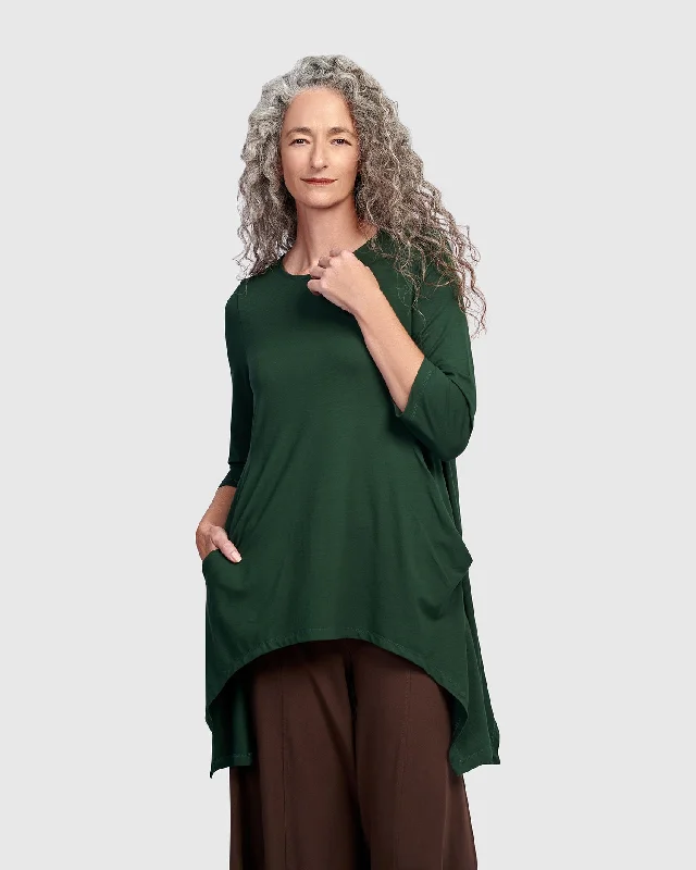 Essential Cutout Tunic Top, Jungle