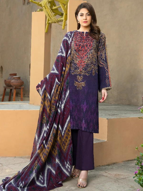 2-Piece Embroidered Slub Khaddar Suit