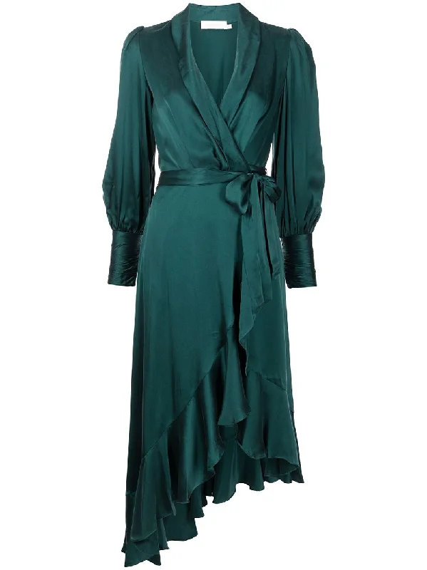 Jade wrap midi dress