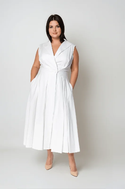 Sorrento Trench Dress White