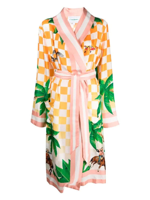 Tennis silk robe