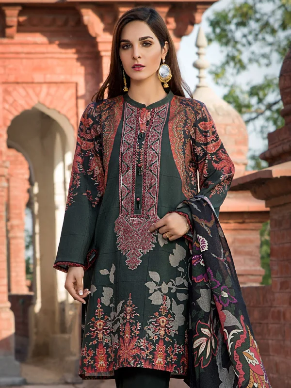 2-Piece Embroidered Winter Cotton Suit