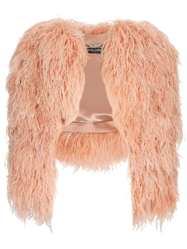 Ostrich feather bolero coat