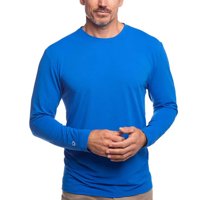 IBKUL Mens Long Sleeve Crew Pullover - Royal