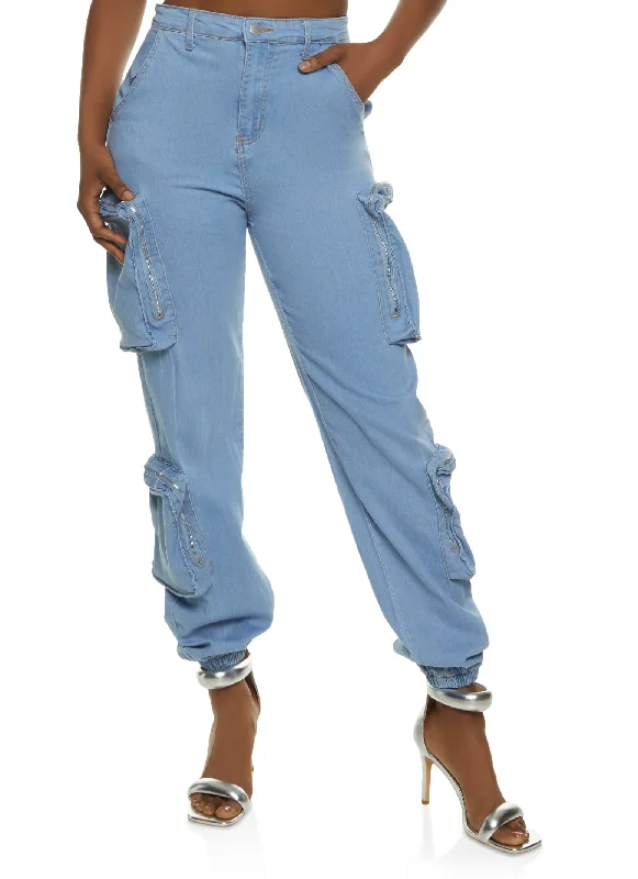 Denim Utility High Waist Joggers