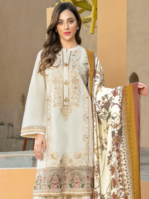 2-Piece Embroidered Winter Cotton Suit