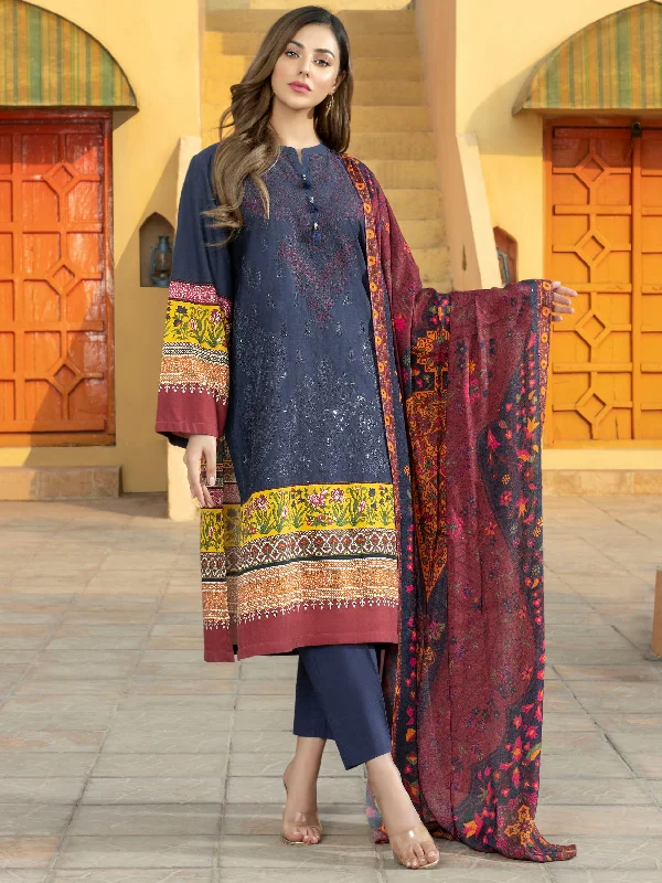 2-Piece Embroidered Winter Cotton Suit