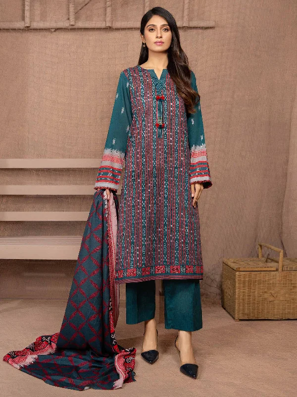 3 Piece Printed Textured Lawn Suit